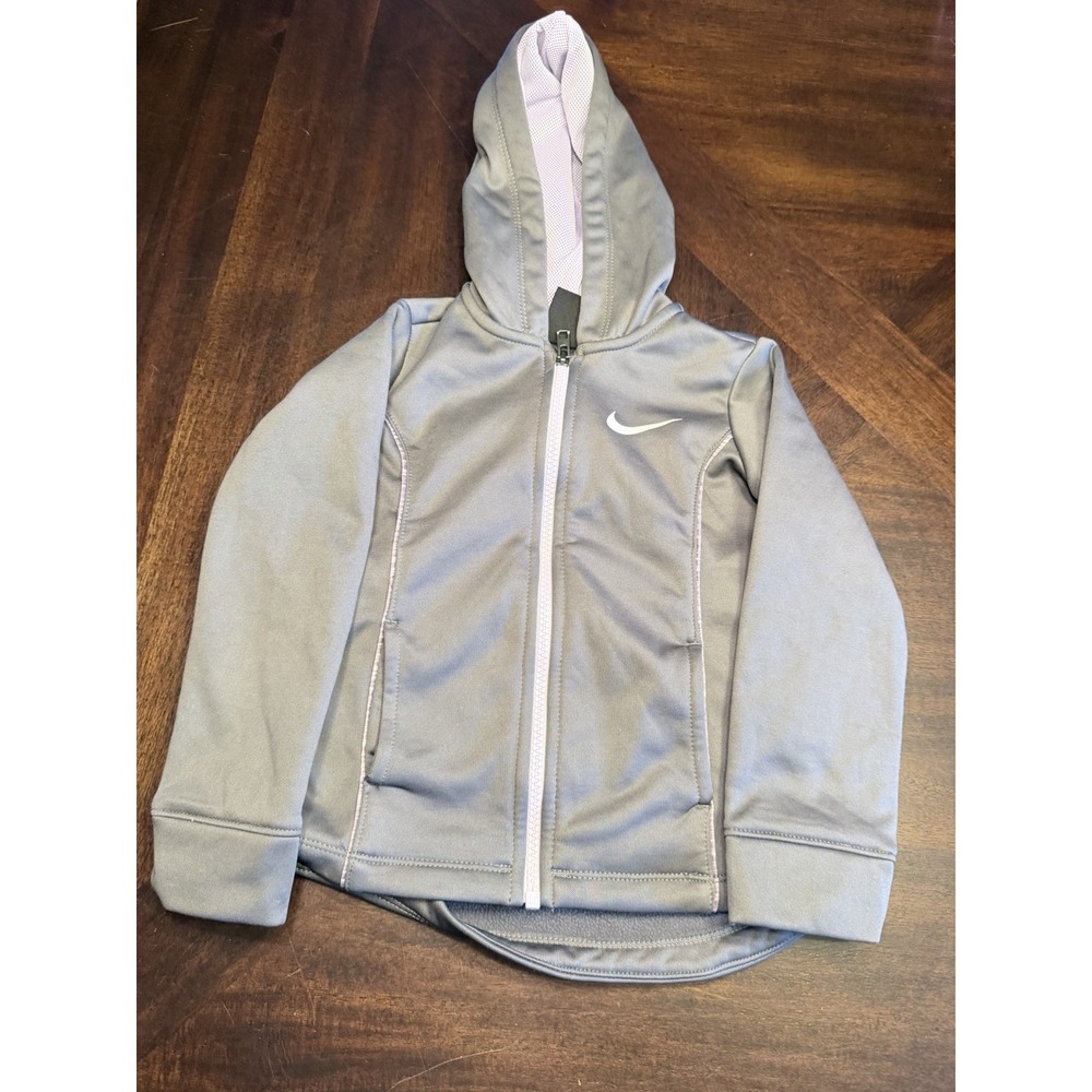 Nike Dri-fit hooded jacket coat 3T gray purple